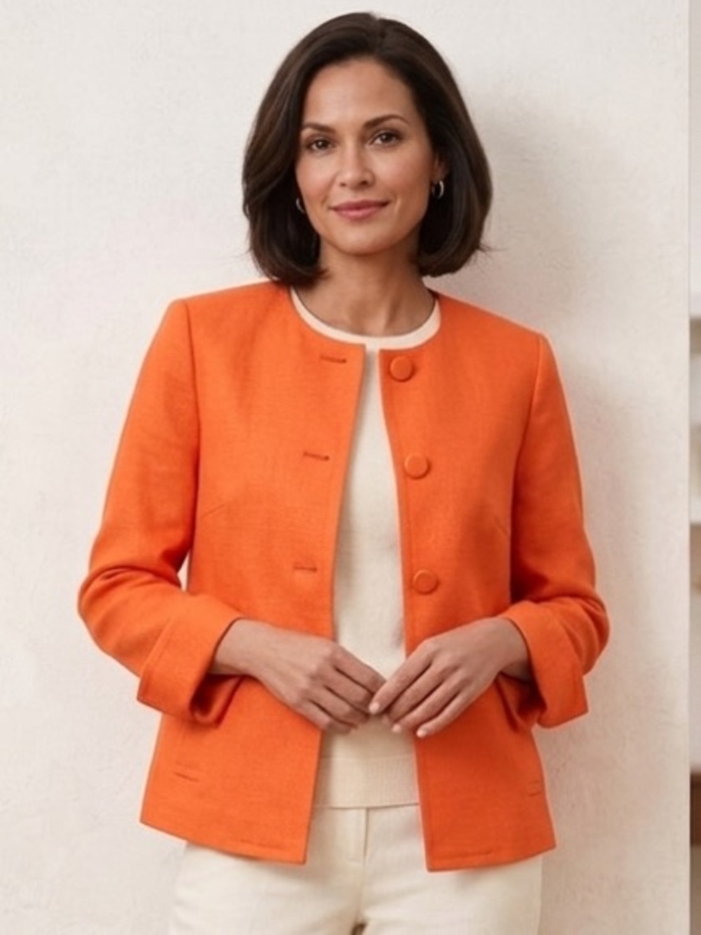 Talbots Blazer Jacket Sz Petites 8P New without Tags 100% Linen Classic Workwear